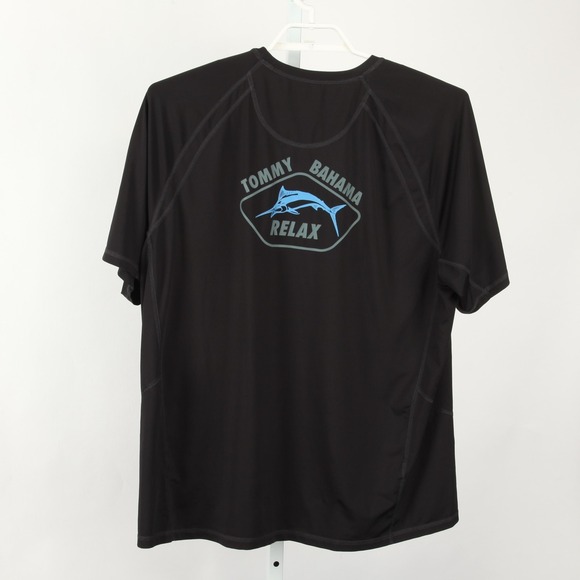 Tommy Bahama Performance Shirt Mens 2XL Black Navy Relax UV Tech UPF 30 Lot Of 2 - Picture 3 of 16